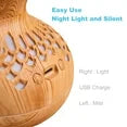DAKIMOE 300ML Cool Mist Mini Humidifier with Night Light (Flower Vase Shape)