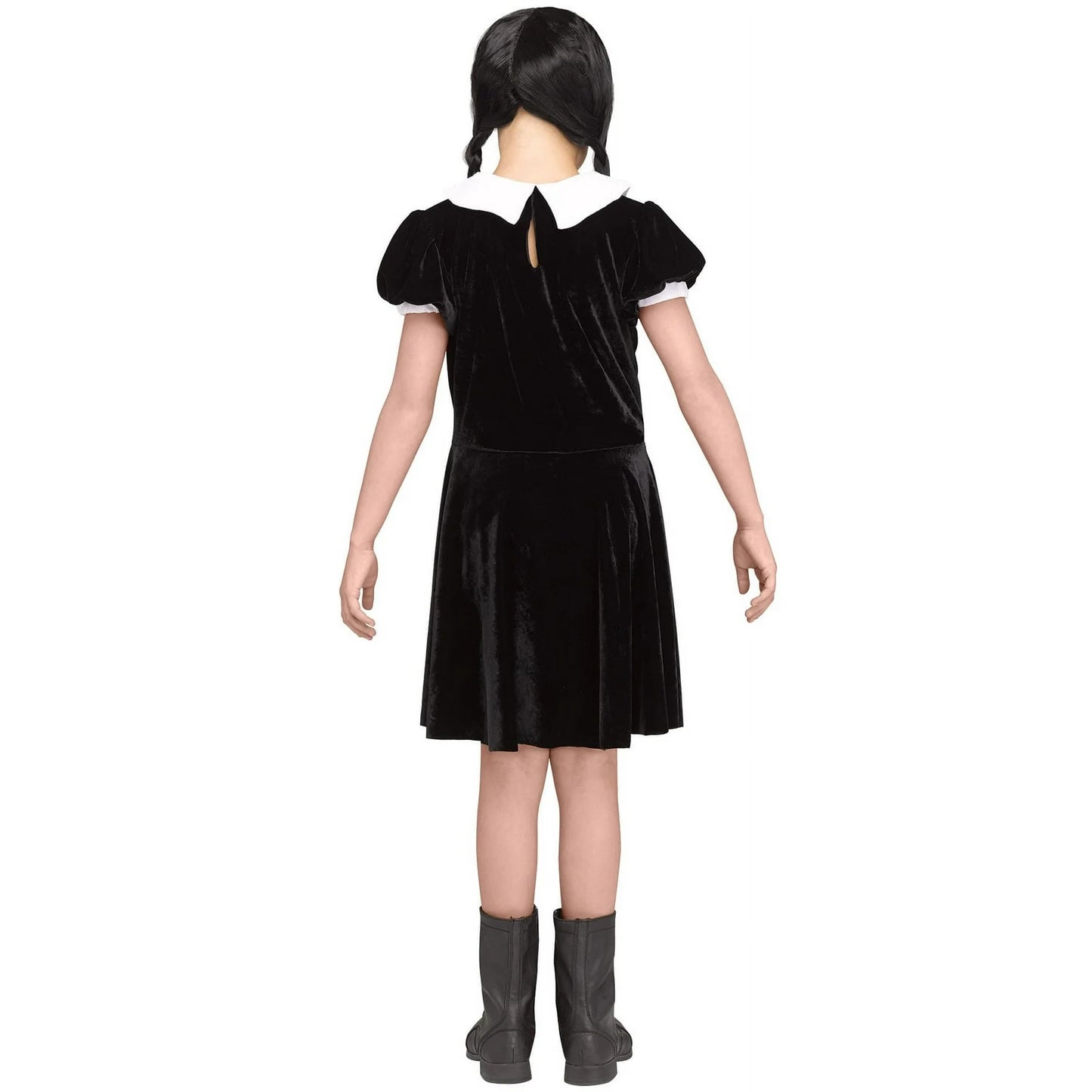 Fun World Gothic Wednesday Addams Girl's Halloween Fancy-Dress Costume for Child, M (8-10)