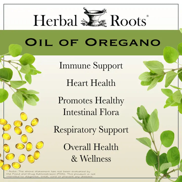 Herbal Roots Oil of Oregano Capsules (Pack of 6)