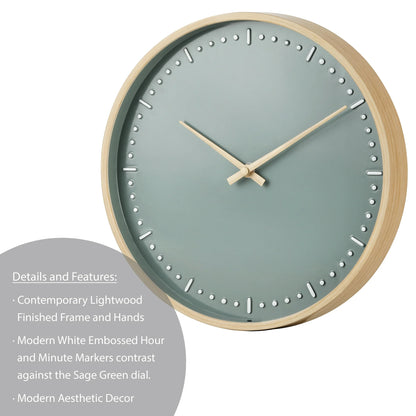 Better Homes & Garden 11.5" Quartz Indoor Decorative Clock, Raised Hour and Minute Markers