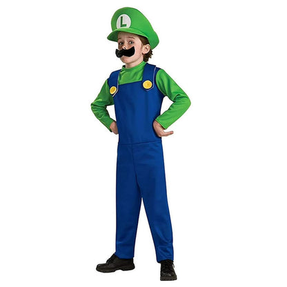 Disguise Cosplay Super Mario Brothers Boys Classic Mario Halloween Costume