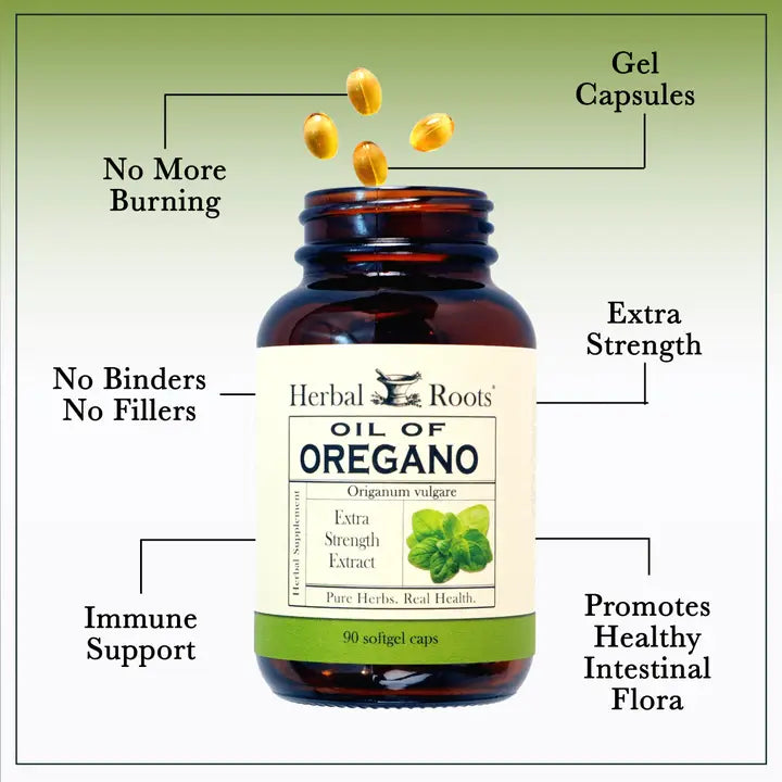 Herbal Roots Oil of Oregano Capsules (Pack of 6)