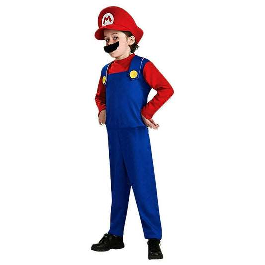 Disguise Cosplay Super Mario Brothers Boys Classic Mario Halloween Costume