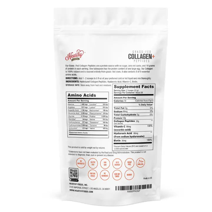Collagen+ with Hydrolyzed Collagen Powder - Biotin - Hyaluronic Acid & Vitamin C (Case OF 6)